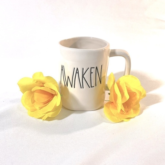 🌈 3/$30 Rae Dunn AWAKEN coffee cocoa and tea mug - Picture 1 of 6
